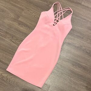 Elegant Pink Strappy Dress